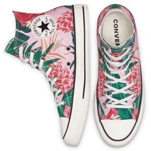 Converse Chuck Taylor All Star High Jungle Scene - Pink Floral Print NWOT